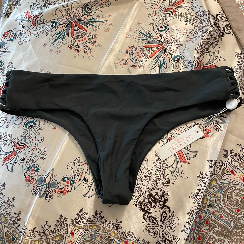 NWT Citrine Swim Bottoms in Slate Grey | Size L